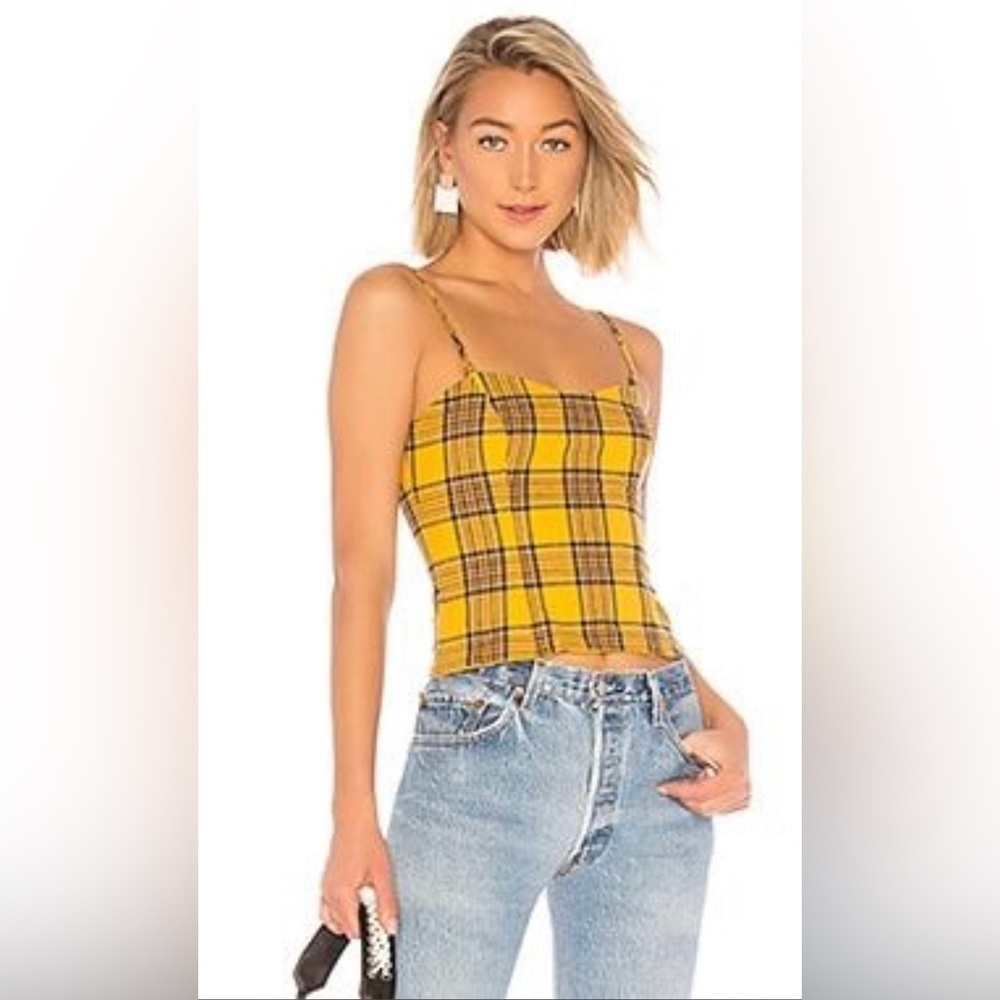LPA Bustier Plaid Top